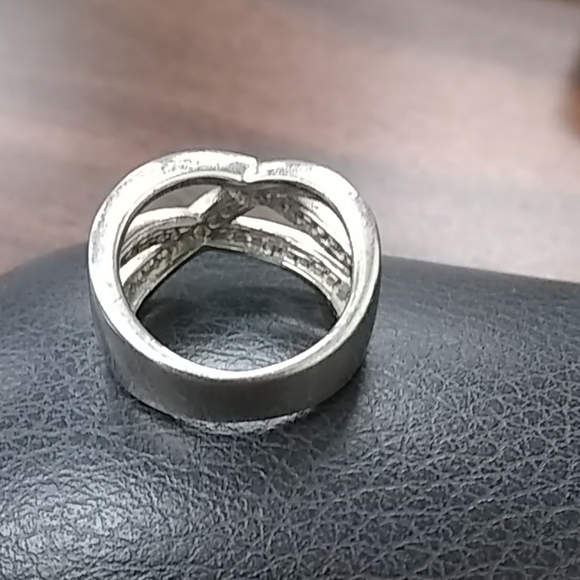 Baguette gems 925 sterling silver ring - Picture 3 of 5